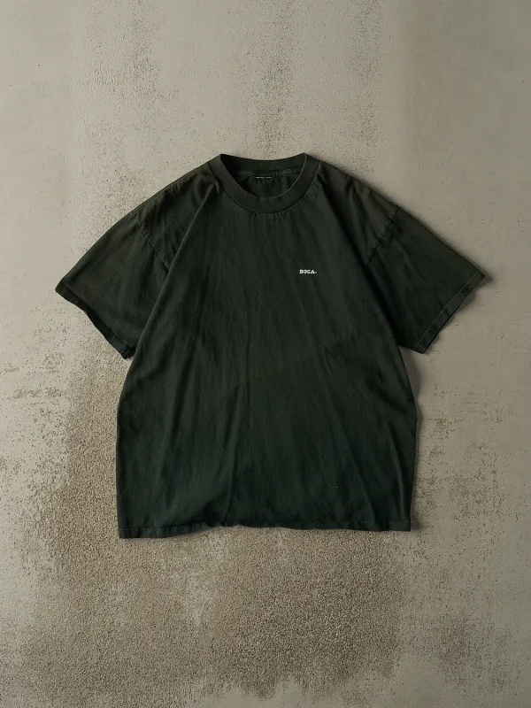 Vintage 90s Green Boca Tee (L) sold by Rebalance Vintage