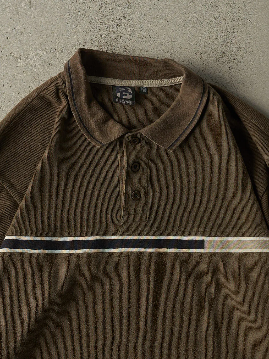 Vintage 90s Green Quarter Button Long Sleeve (XL) sold by Rebalance Vintage product image thumbnail 2