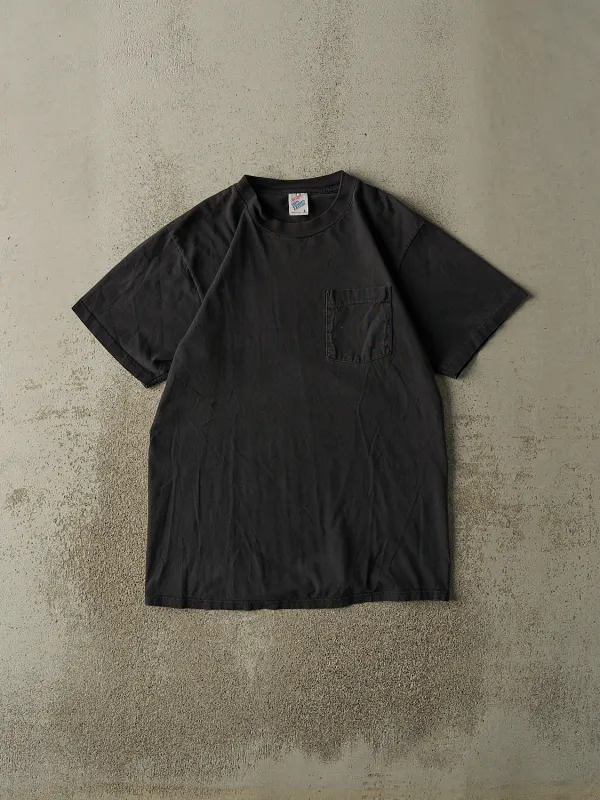 Vintage 80s Black Blank Pocket Tee (S/M) sold by Rebalance Vintage