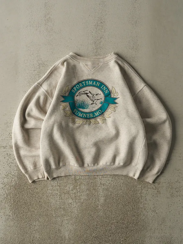 Vintage 80s Heather Grey Sportsman Inn Crewneck (M) sold by Rebalance Vintage