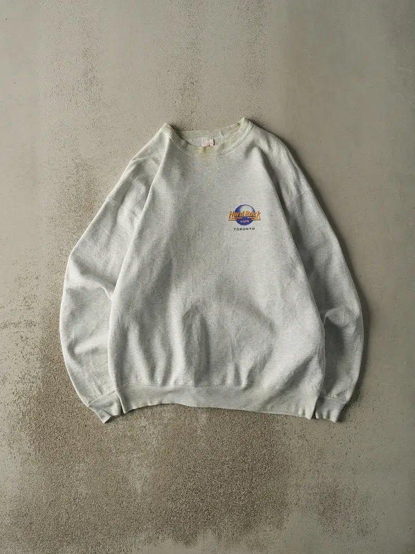 Vintage 90s Heather Grey Hard Rock Cafe Toronto Crewneck (XL) sold by Rebalance Vintage