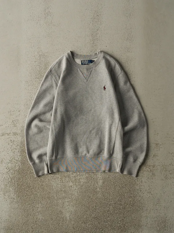 Vintage 90s Grey Polo by Ralph Lauren Embroidered Crewneck (XS/S) sold by Rebalance Vintage