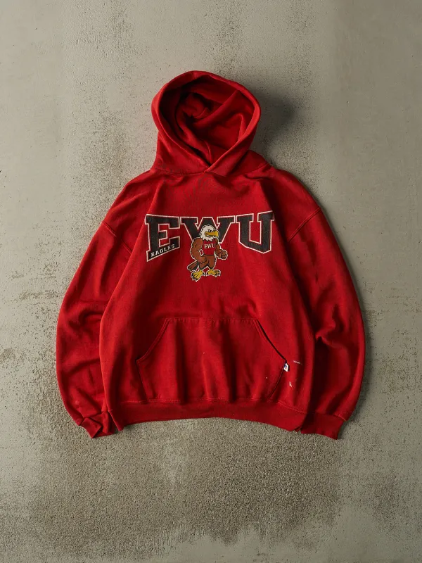 Vintage Y2K Red Russell Athletic EWU Eagles Hoodie (S/M) sold by Rebalance Vintage