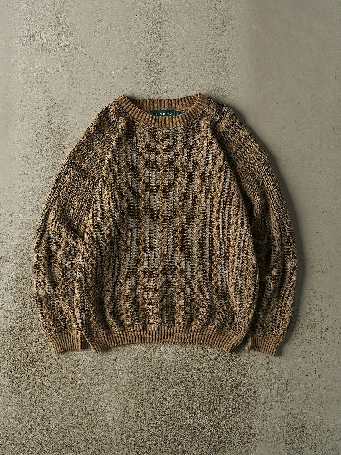 Vintage 90s Beige Tundra Textured Knit (M/L) sold by Rebalance Vintage