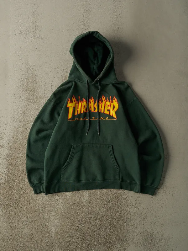 Vintage Y2K Green Thrasher Skateboard Magazine Hoodie (S) sold by Rebalance Vintage