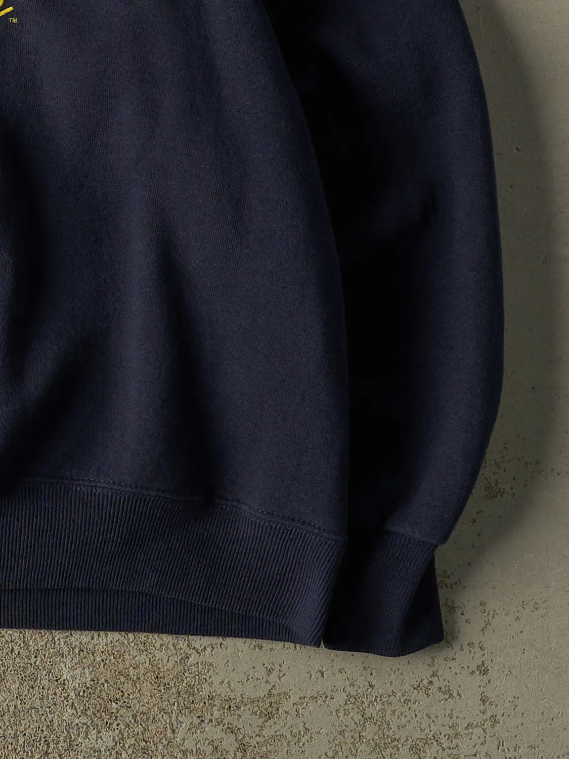 Vintage 90s Navy Blue University of Michigan Wolverines Crewneck (L/XL) sold by Rebalance Vintage product image thumbnail 4