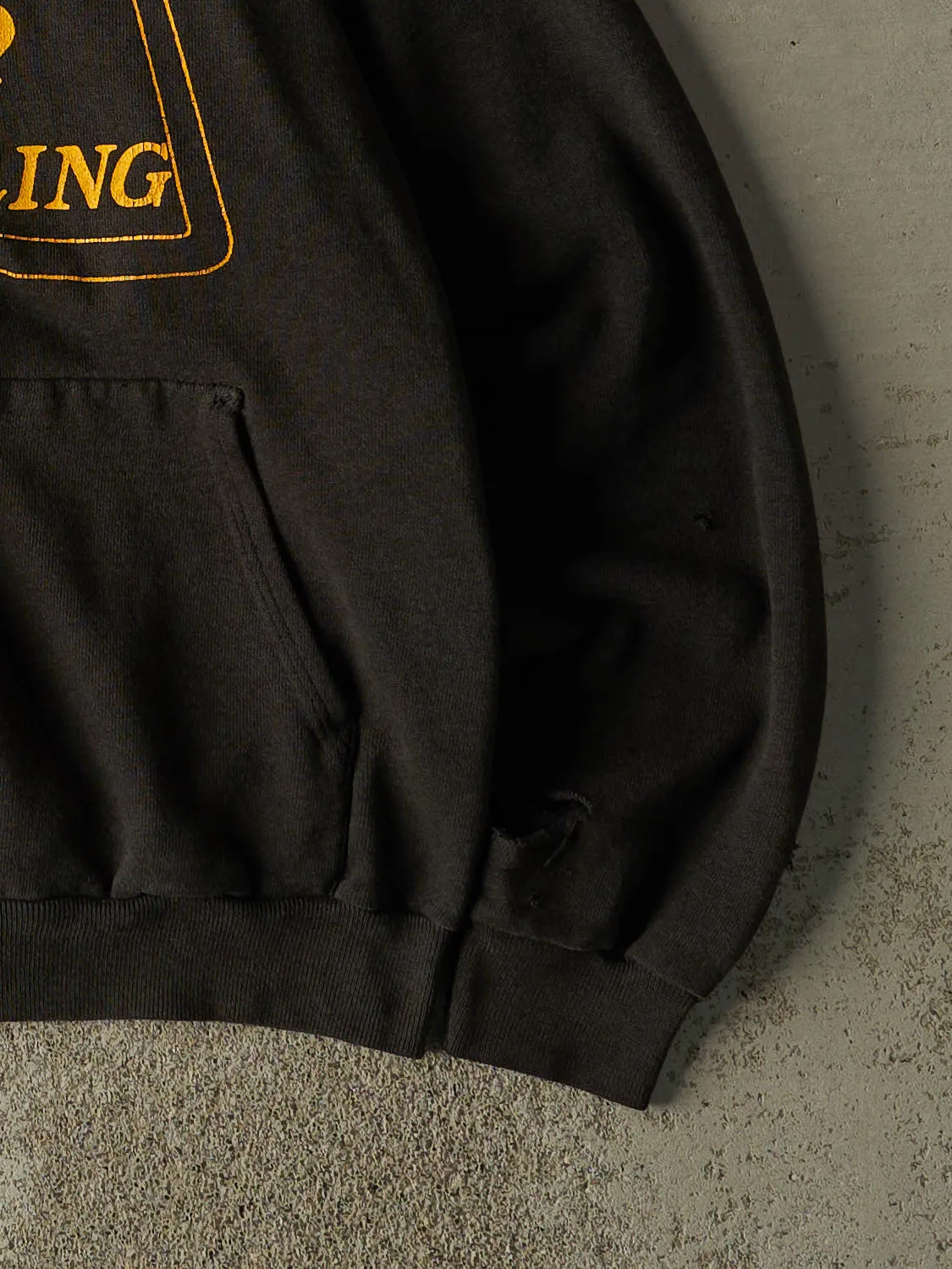 Vintage 80s Faded Black Black Jack Wrestling Hoodie (S/M) sold by Rebalance Vintage product image thumbnail 4