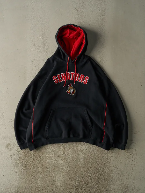 Vintage Y2K Black Ottawa Senators Embroidered Hoodie (XL) sold by Rebalance Vintage