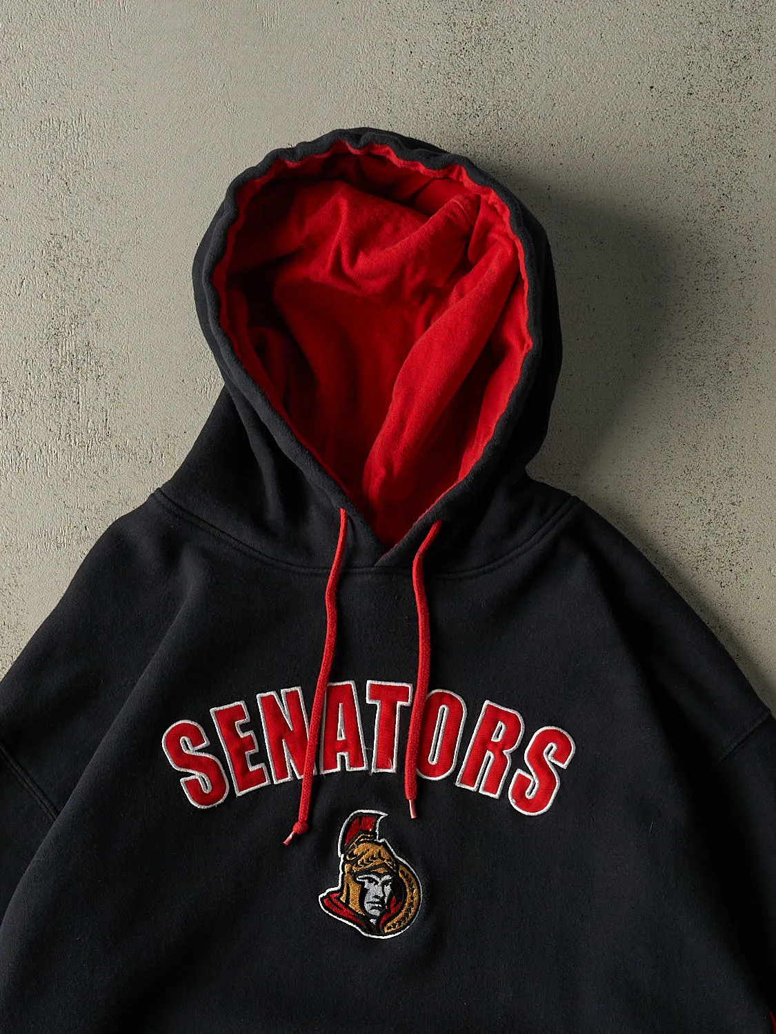 Vintage Y2K Black Ottawa Senators Embroidered Hoodie (XL) sold by Rebalance Vintage product image thumbnail 2