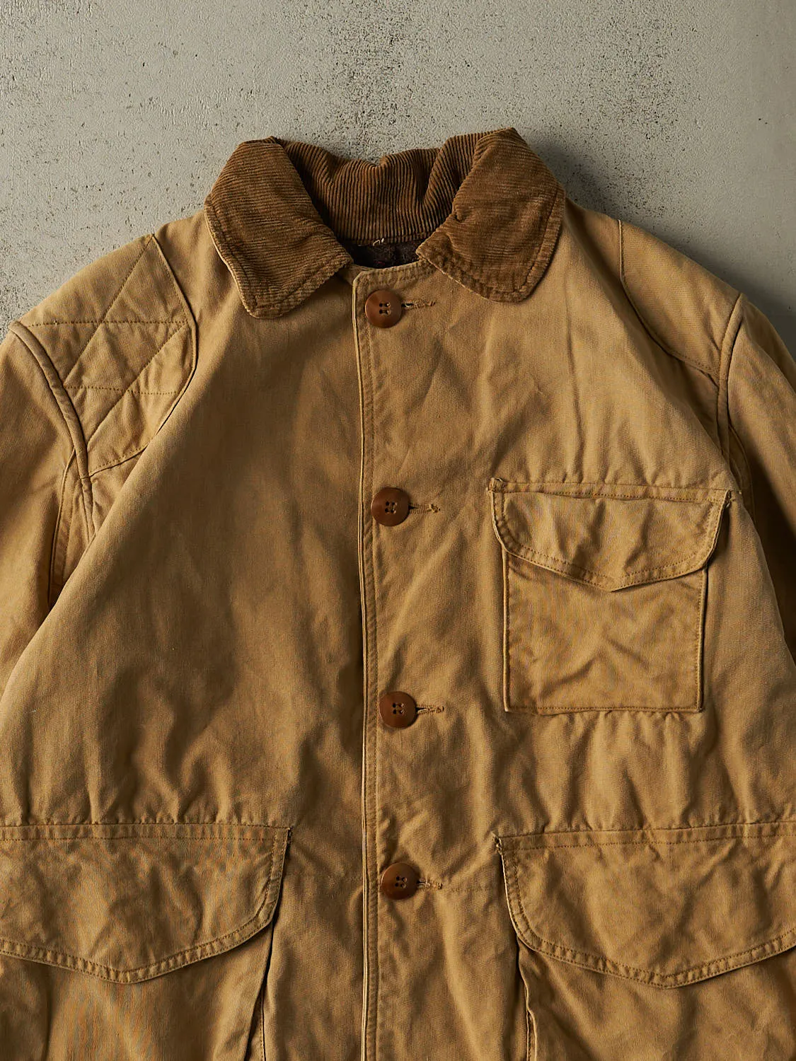 Vintage 80s Beige Chore Jacket (L) sold by Rebalance Vintage product image thumbnail 3