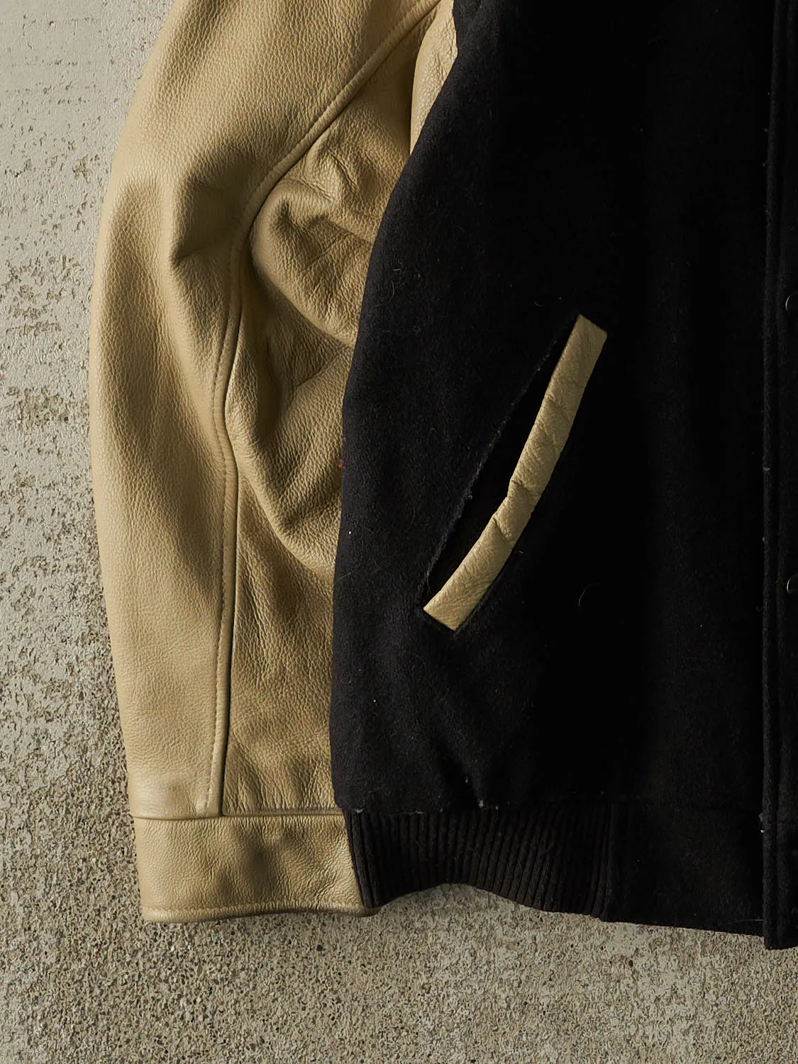 Vintage 90s Black Embroidered Varsity Jacket (L/XL) sold by Rebalance Vintage product image thumbnail 3