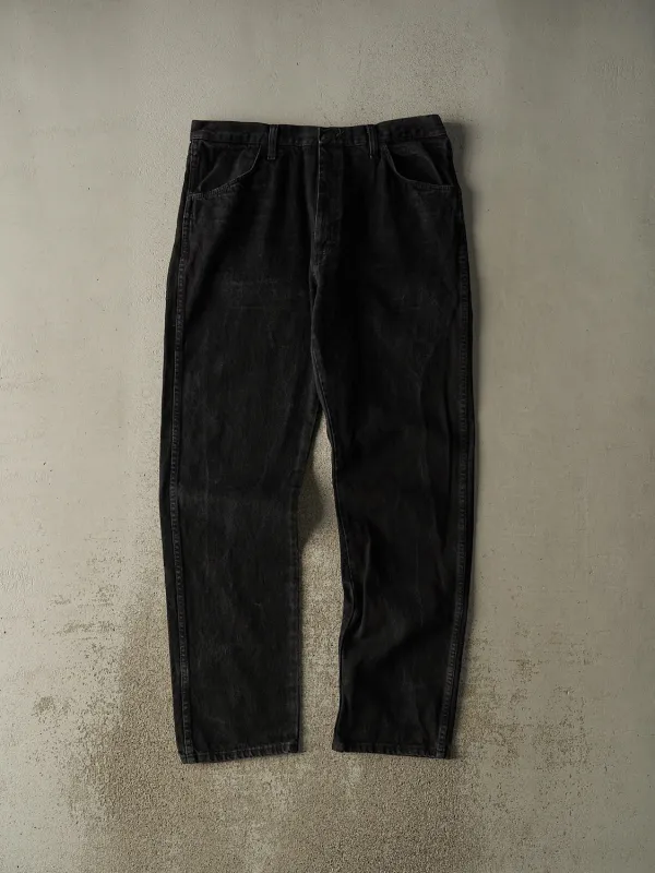 Vintage 90s Black Rustler Denim Pants (35.5x34) sold by Rebalance Vintage