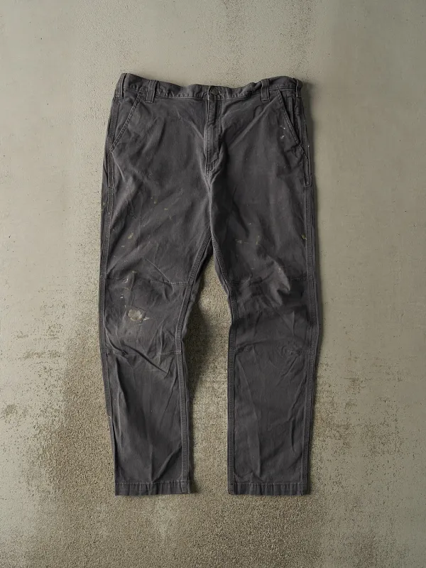 Vintage Y2K Charcoal Grey Carhartt Slim Fit Work Pants (37x30) sold by Rebalance Vintage