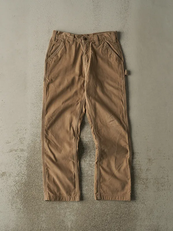 Vintage Y2K Beige Carhartt Flannel Lined Carpenter Pants (29x30) sold by Rebalance Vintage