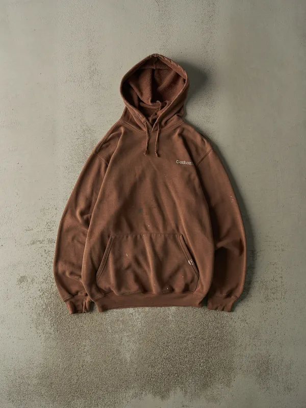 Vintage 90s Brown Carhartt Embroidered Hoodie (M) sold by Rebalance Vintage