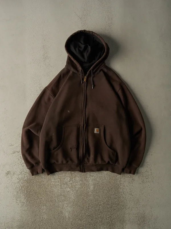 Vintage 90s Brown Carhartt Heavyweight Zip Up Hoodie (XL) sold by Rebalance Vintage