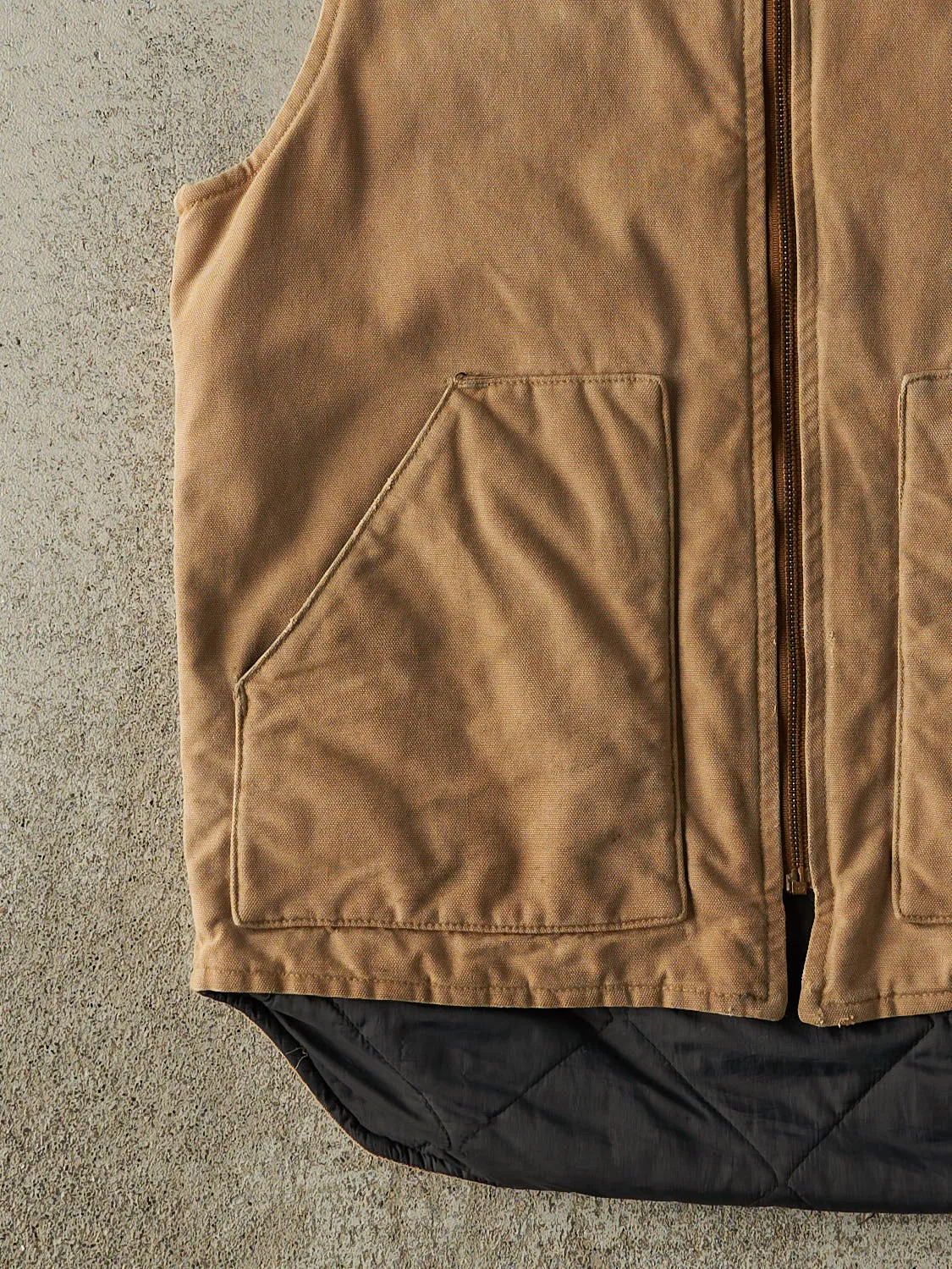 Vintage 90s Beige Carhartt Work Vest (M/L) sold by Rebalance Vintage product image thumbnail 3