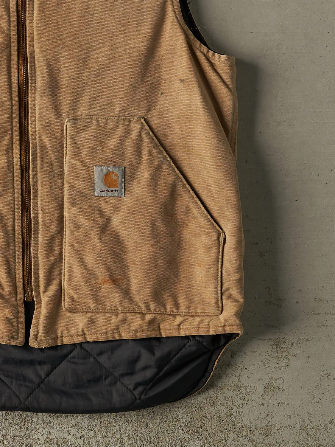 Vintage 90s Beige Carhartt Work Vest (M/L) sold by Rebalance Vintage product image thumbnail 4