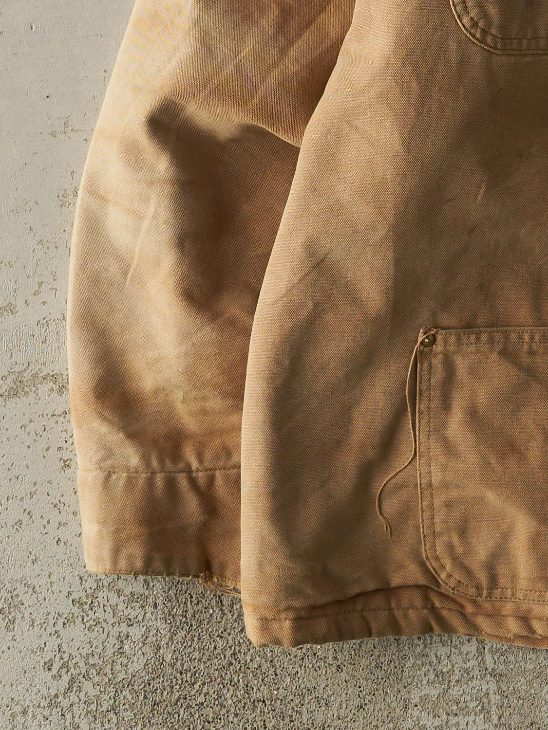 Vintage 90s Beige Carhartt Blanket Lined Chore Jacket (XXL) sold by Rebalance Vintage product image thumbnail 3