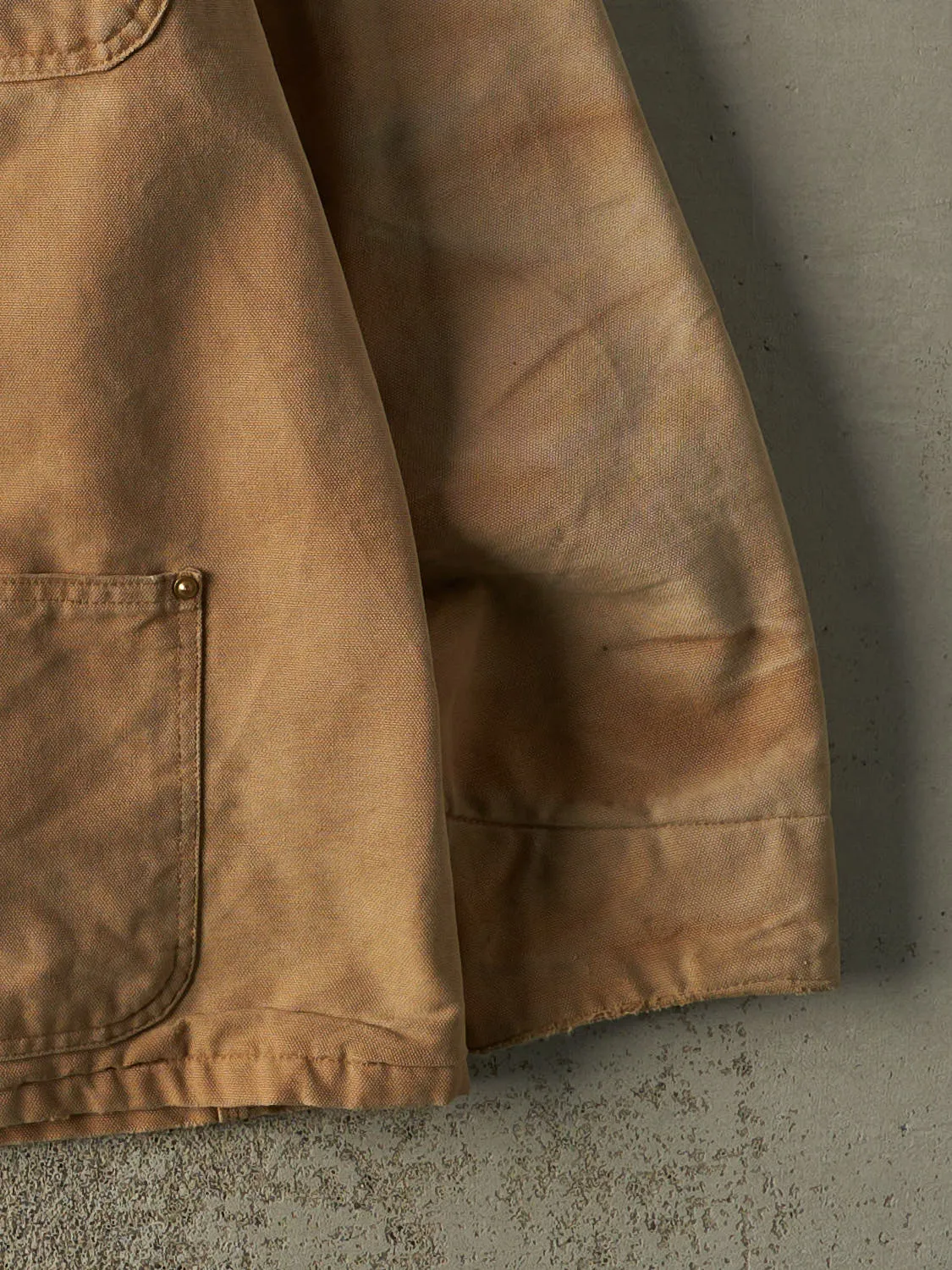 Vintage 90s Beige Carhartt Blanket Lined Chore Jacket (XXL) sold by Rebalance Vintage product image thumbnail 4