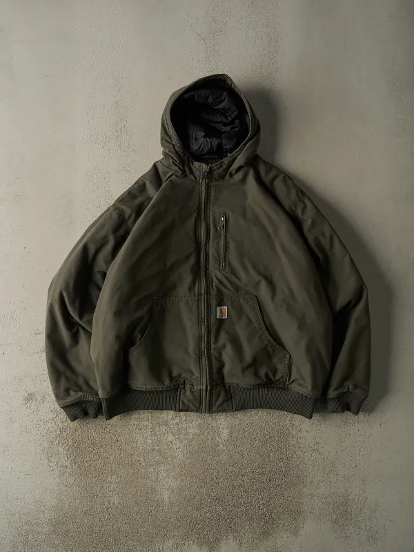 Vintage Y2K Green Carhartt Hooded Jacket (XXL) sold by Rebalance Vintage