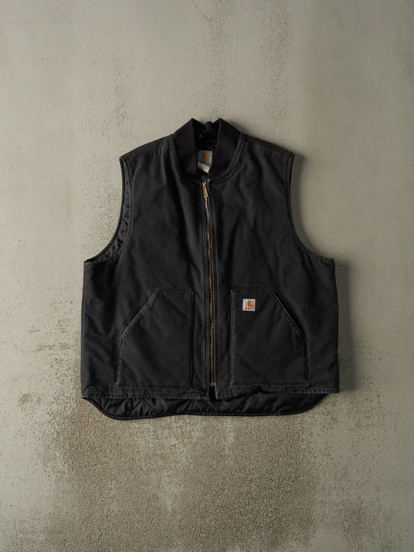 Vintage 90s Faded Black Carhartt Work Vest (XL/XXL) made by Rebalance Vintage
