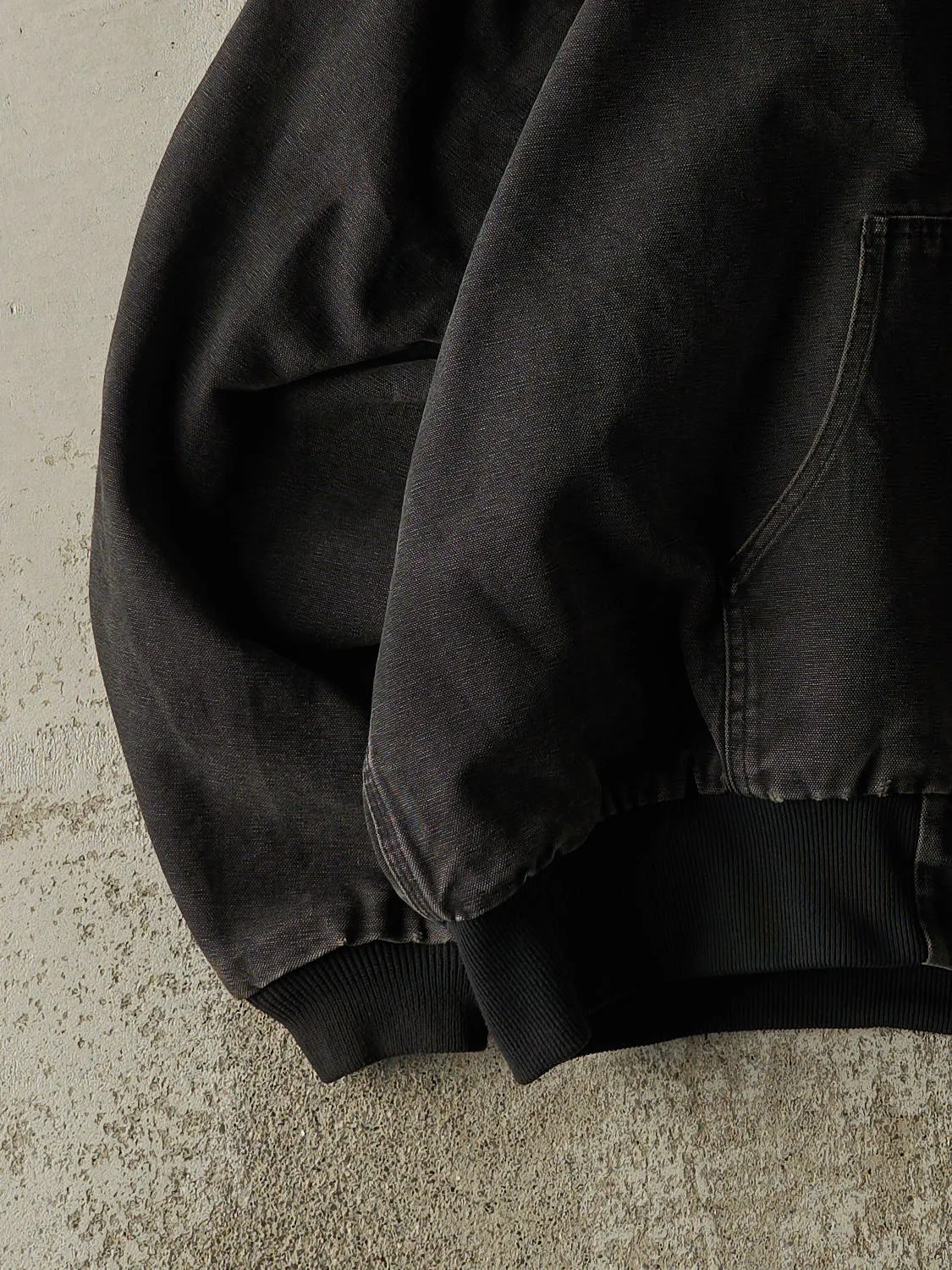 Vintage Y2K Sun Faded Black Carhartt Hooded Active Jacket (XL) sold by Rebalance Vintage product image thumbnail 3