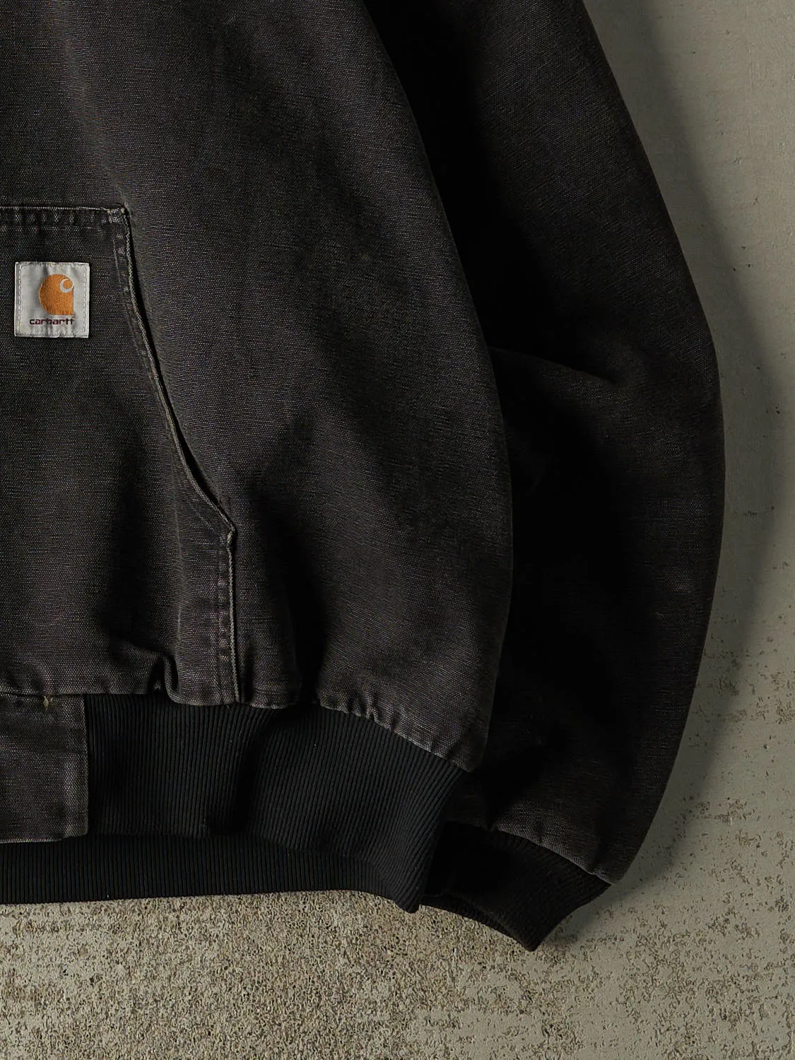 Vintage Y2K Sun Faded Black Carhartt Hooded Active Jacket (XL) sold by Rebalance Vintage product image thumbnail 4