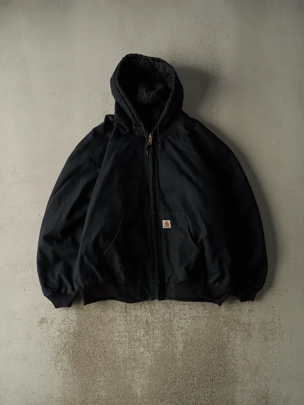Vintage Y2K Black Carhartt Hooded Active Jacket (XXXL) sold by Rebalance Vintage