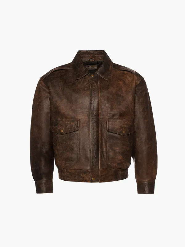 The Aviator Jacket - Brown sold by Rebalance Vintage