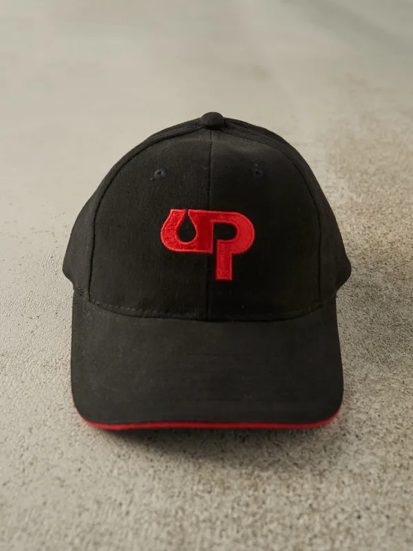 Vintage 90s Black Embroidered Velcro Hat (O/S) sold by Rebalance Vintage