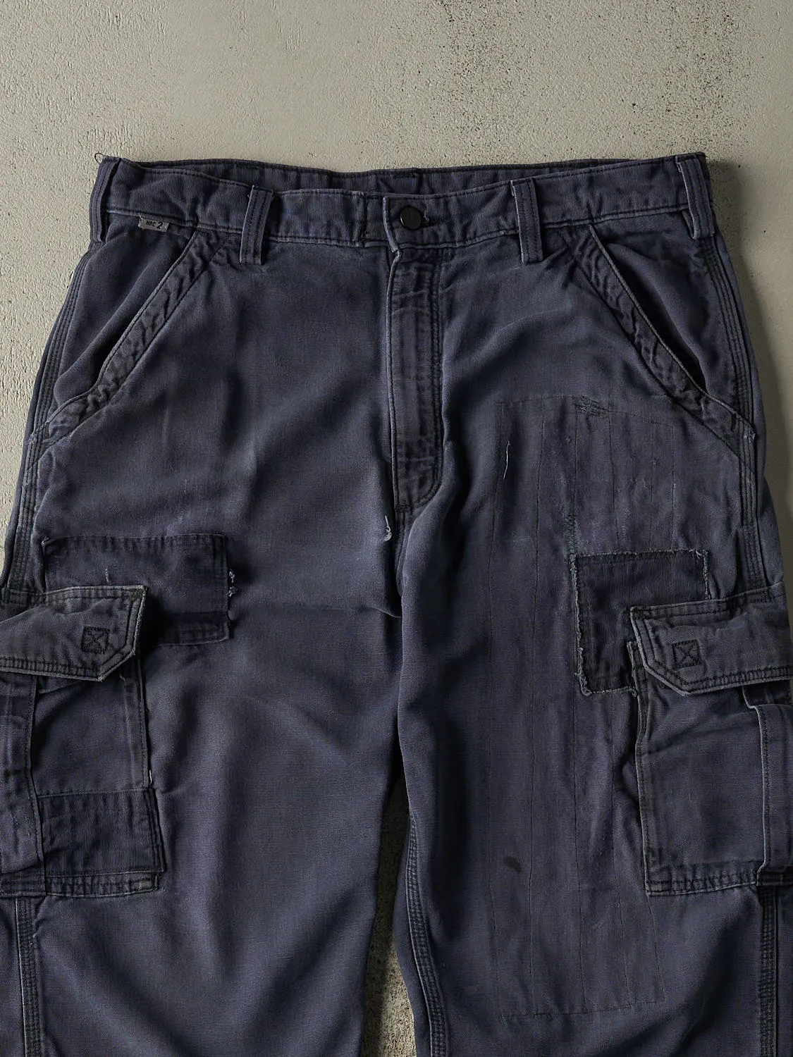 Vintage Y2K Navy Blue Carhartt Cargo Fire Resistant Pants (36x27) sold by Rebalance Vintage product image thumbnail 3