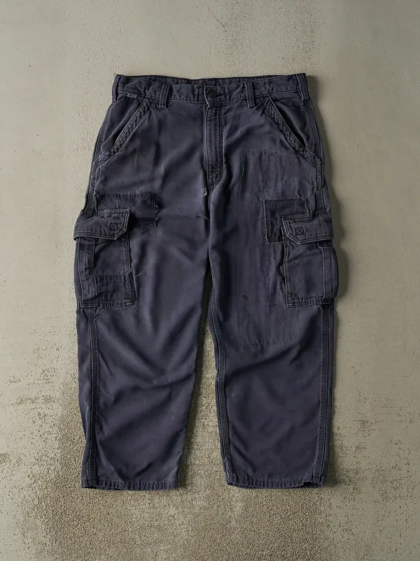 Vintage Y2K Navy Blue Carhartt Cargo Fire Resistant Pants (36x27) sold by Rebalance Vintage
