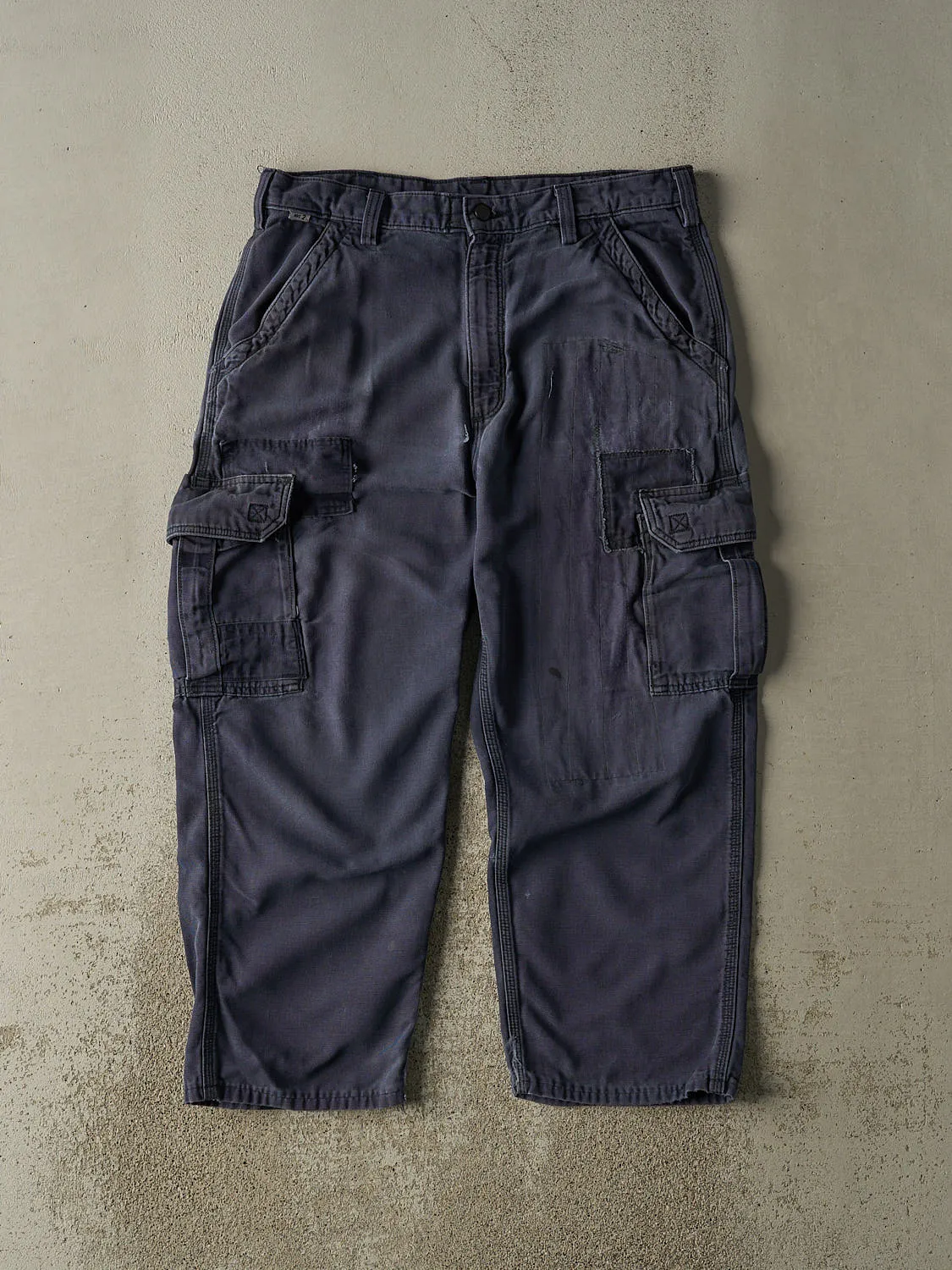 Vintage Y2K Navy Blue Carhartt Cargo Fire Resistant Pants (36x27) sold by Rebalance Vintage