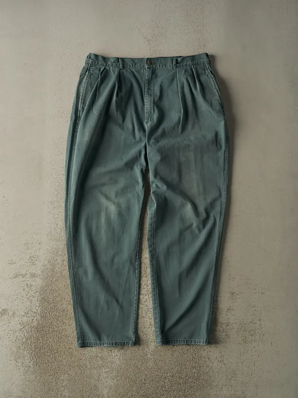 Vintage 90s Washed Green Polo Pleated Pants (36x31.5) sold by Rebalance Vintage