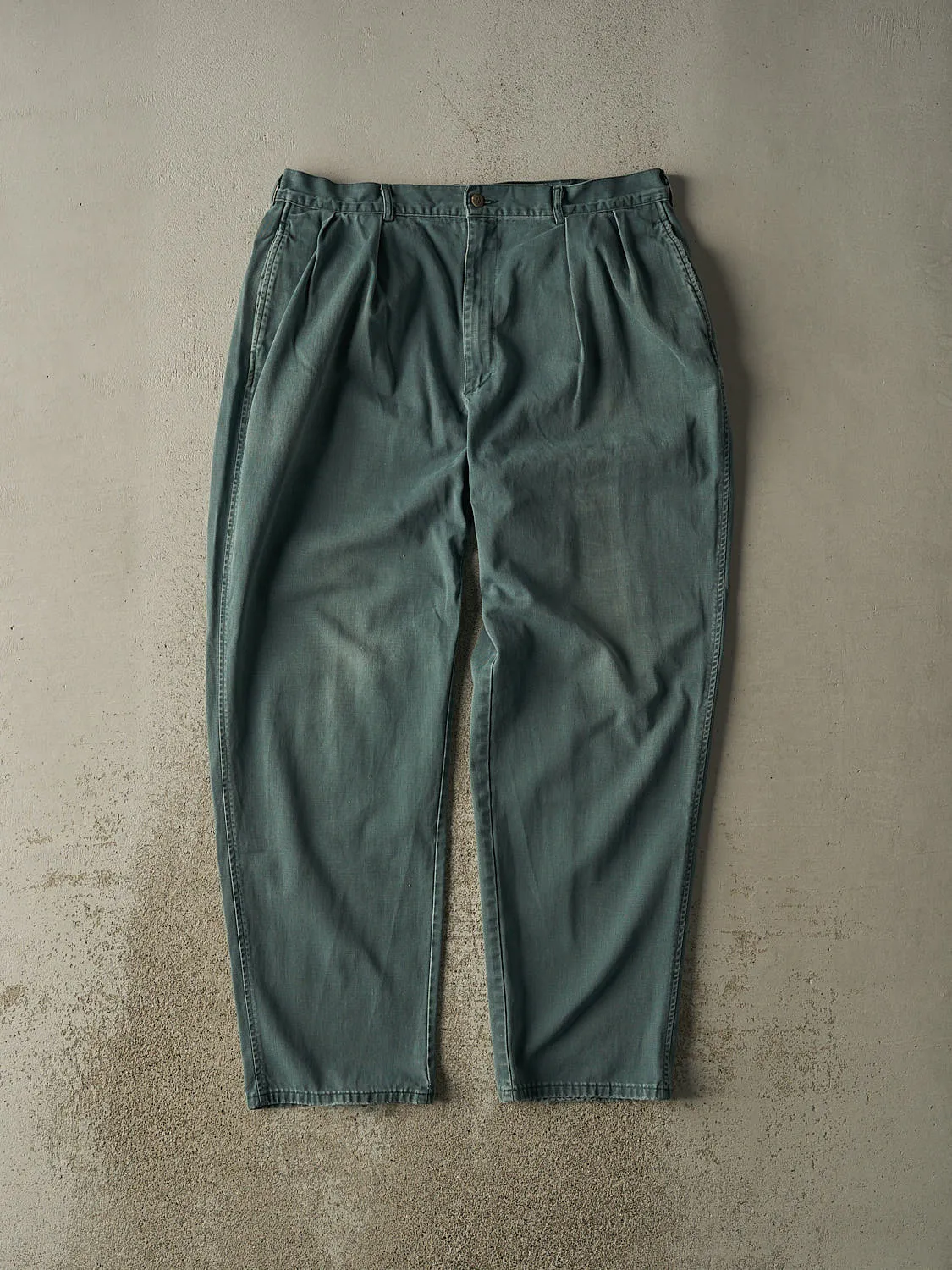 Vintage 90s Washed Green Polo Pleated Pants (36x31.5) sold by Rebalance Vintage