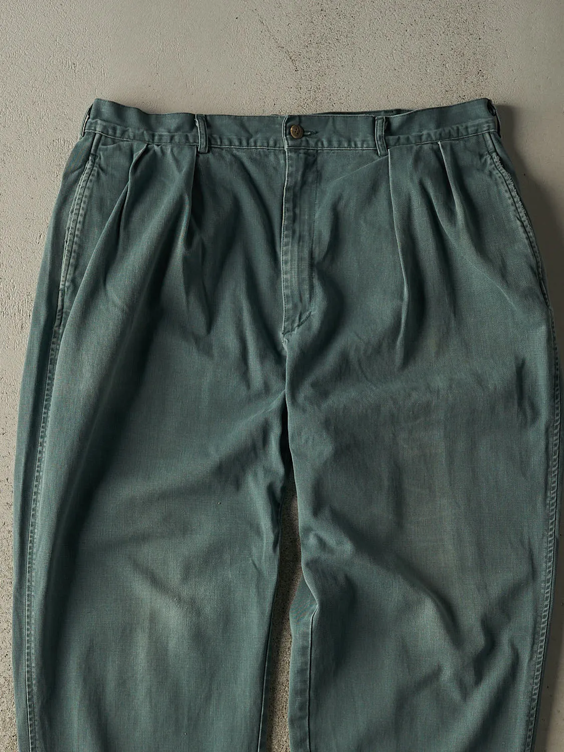 Vintage 90s Washed Green Polo Pleated Pants (36x31.5) sold by Rebalance Vintage product image thumbnail 3