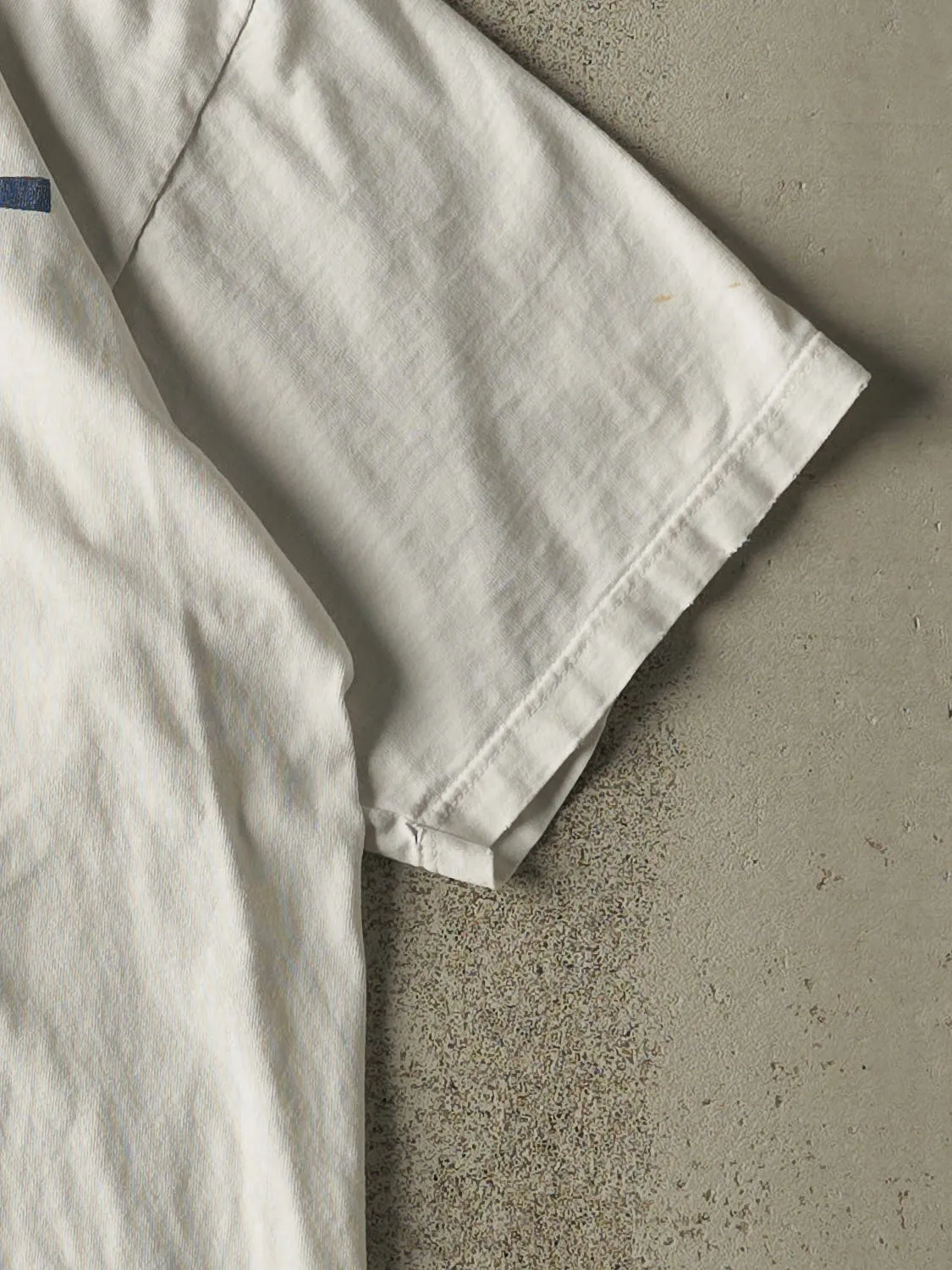 Vintage 90s White New Balance Logo Tee (L) sold by Rebalance Vintage product image thumbnail 4