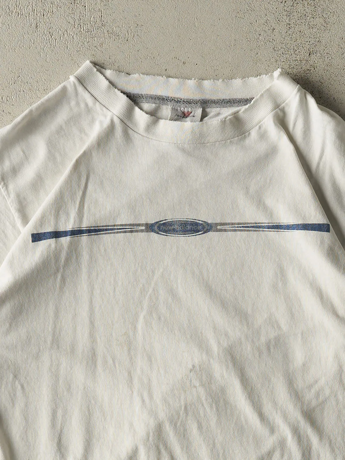 Vintage 90s White New Balance Logo Tee (L) sold by Rebalance Vintage product image thumbnail 2