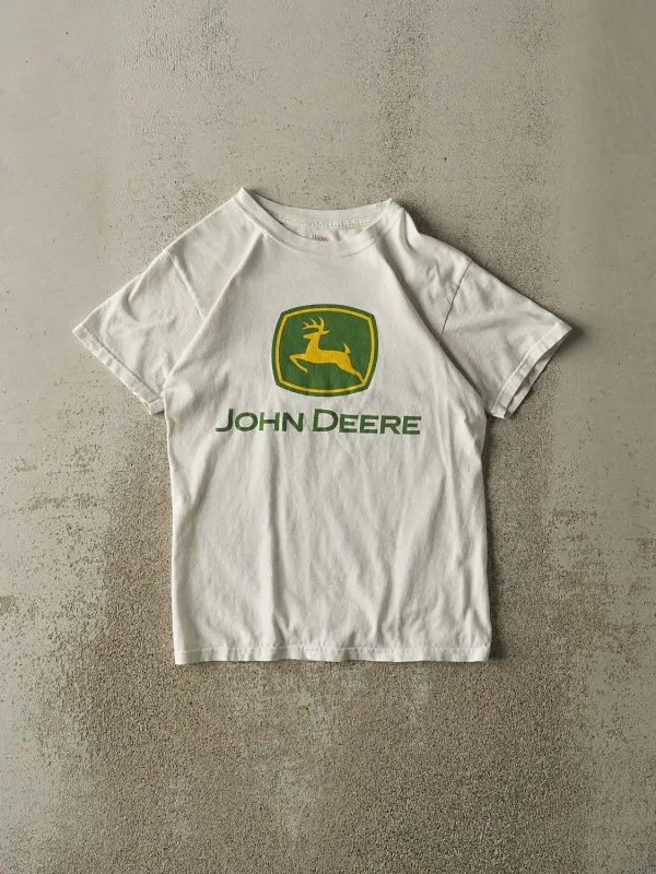 Vintage Y2K White John Deere Tee (XS) sold by Rebalance Vintage