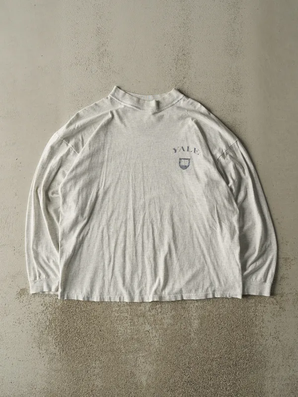 Vintage 90s Heather Grey Yale University Long Sleeve (LXL) sold by Rebalance Vintage