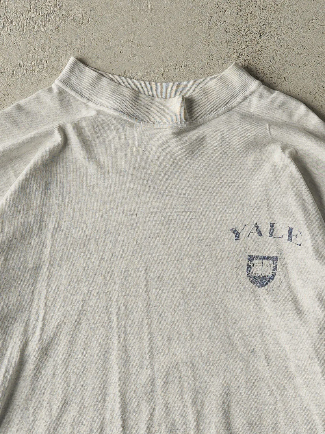 Vintage 90s Heather Grey Yale University Long Sleeve (LXL) sold by Rebalance Vintage product image thumbnail 2