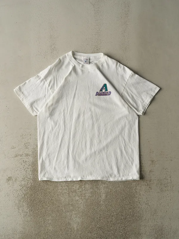 Vintage 90s White Diamond Backs Tee (XL) sold by Rebalance Vintage