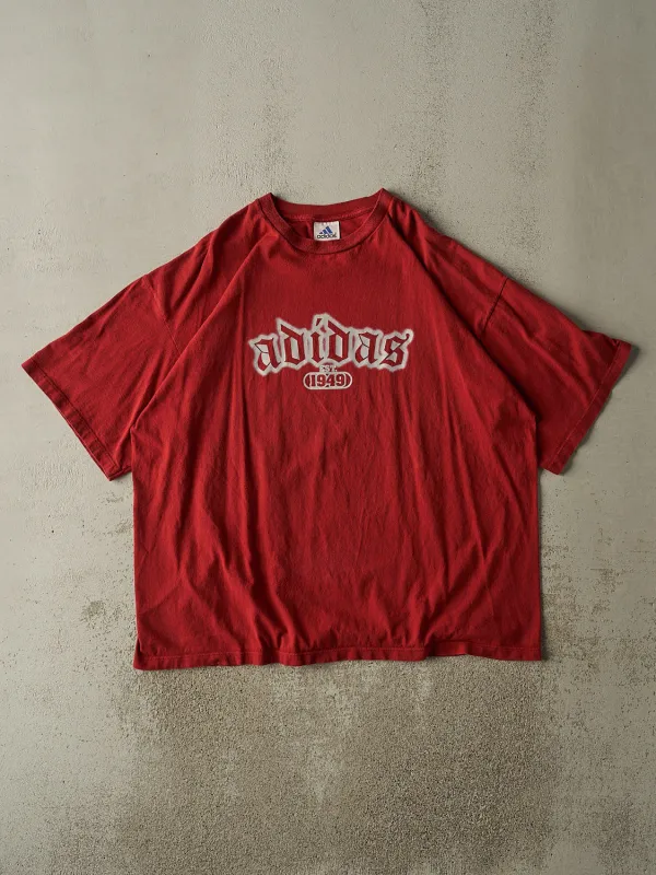 Vintage Y2K Sun Faded Red Adidas Logo Tee (XXL/XXXL) sold by Rebalance Vintage
