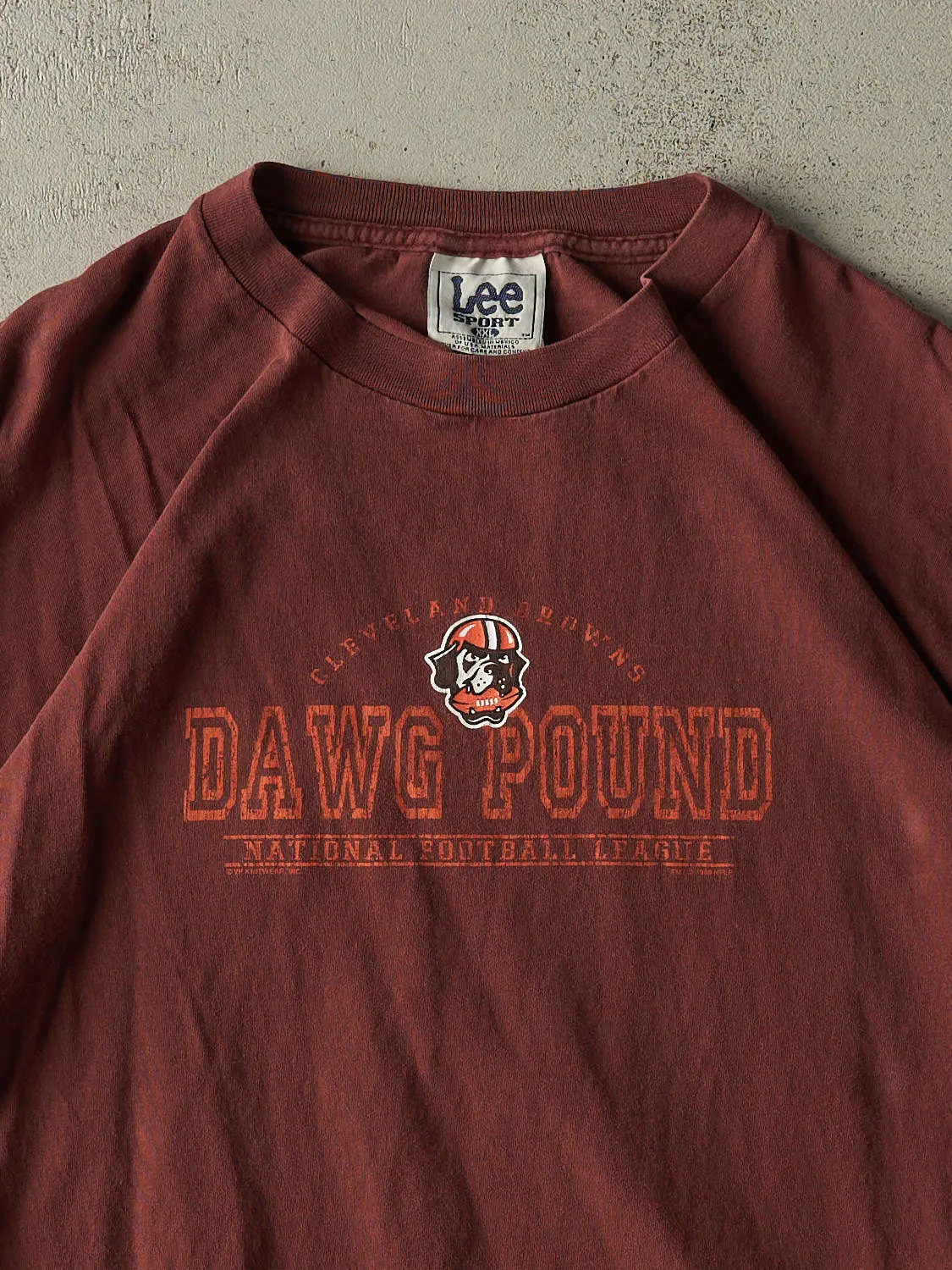 Vintage 99' Burgundy Cleveland Browns Dog Pound Tee (XXL) sold by Rebalance Vintage product image thumbnail 2