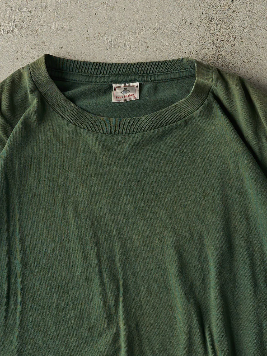 Vintage 90s Sun Faded Green Blank Tee (M/L) sold by Rebalance Vintage product image thumbnail 2