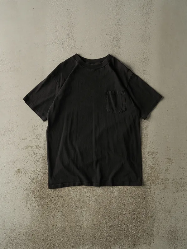 Vintage 90s Black Blank Pocket Tee (L/XL) sold by Rebalance Vintage