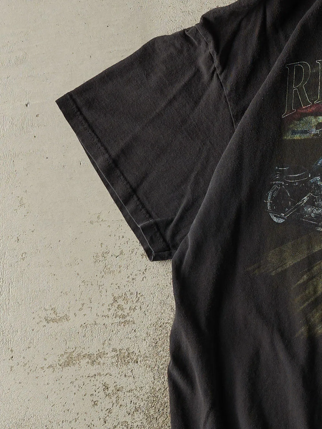 Vintage 90s Faded Black Ride Free Motorcycle Tee (L/XL) sold by Rebalance Vintage product image thumbnail 3