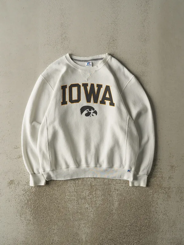 Vintage 90s White Russell Athletic Iowa State University Crewneck (M/L) sold by Rebalance Vintage
