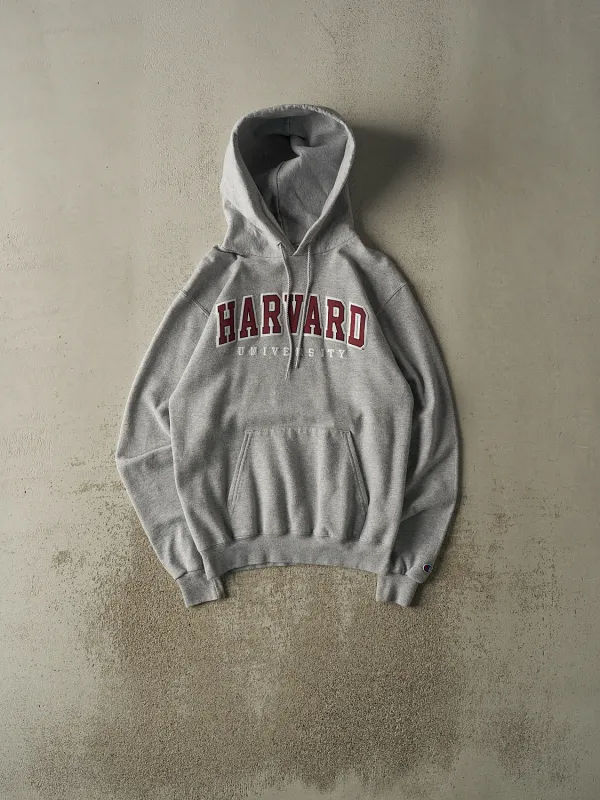 Vintage Y2K Grey Harvard University Embroidered Hoodie (XS/S) sold by Rebalance Vintage